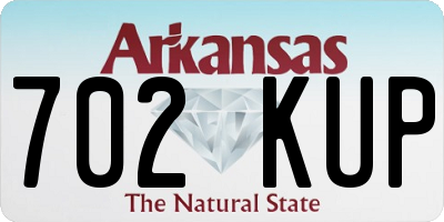 AR license plate 702KUP