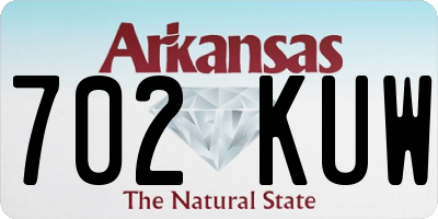 AR license plate 702KUW