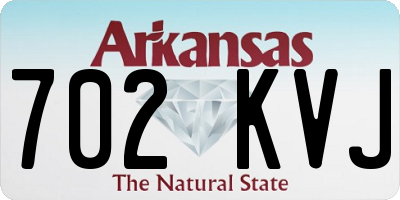 AR license plate 702KVJ