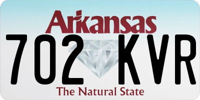AR license plate 702KVR