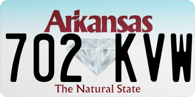AR license plate 702KVW