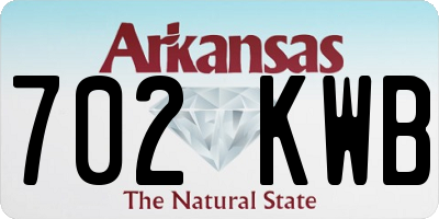 AR license plate 702KWB