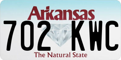 AR license plate 702KWC