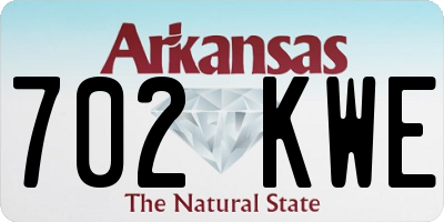 AR license plate 702KWE