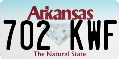 AR license plate 702KWF