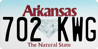 AR license plate 702KWG