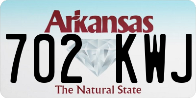 AR license plate 702KWJ