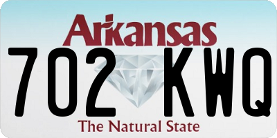 AR license plate 702KWQ