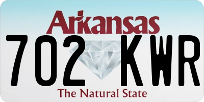 AR license plate 702KWR