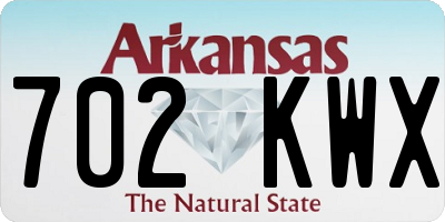 AR license plate 702KWX