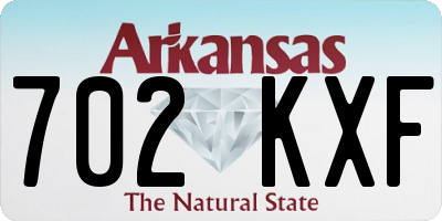 AR license plate 702KXF