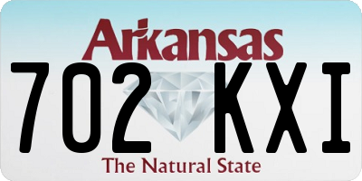 AR license plate 702KXI