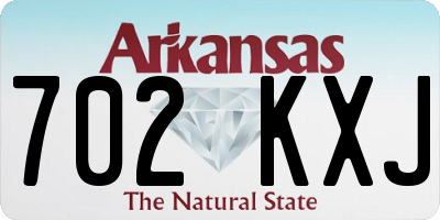 AR license plate 702KXJ
