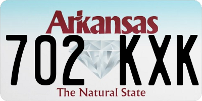 AR license plate 702KXK