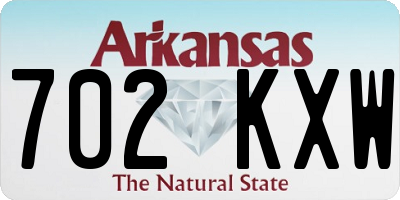AR license plate 702KXW