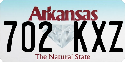 AR license plate 702KXZ
