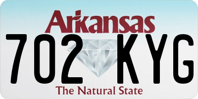AR license plate 702KYG