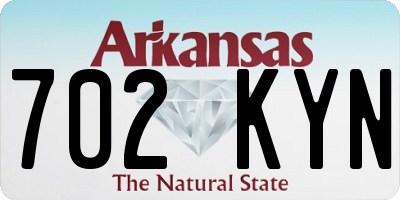 AR license plate 702KYN