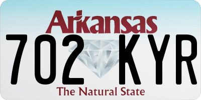 AR license plate 702KYR