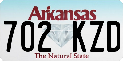 AR license plate 702KZD