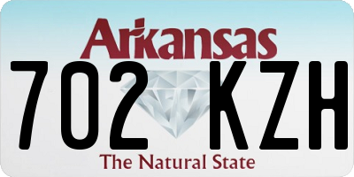 AR license plate 702KZH
