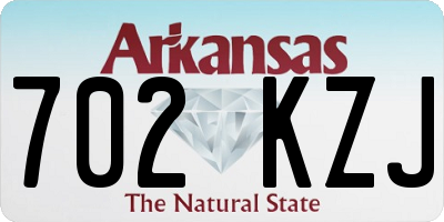 AR license plate 702KZJ