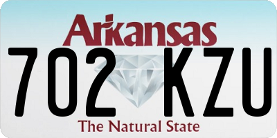 AR license plate 702KZU