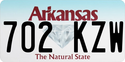 AR license plate 702KZW