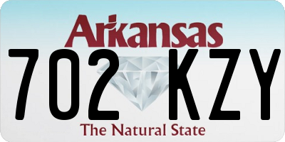 AR license plate 702KZY