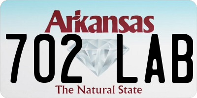 AR license plate 702LAB