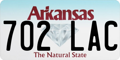AR license plate 702LAC