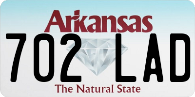 AR license plate 702LAD