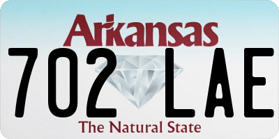 AR license plate 702LAE