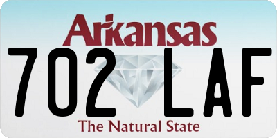 AR license plate 702LAF