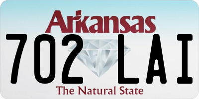 AR license plate 702LAI