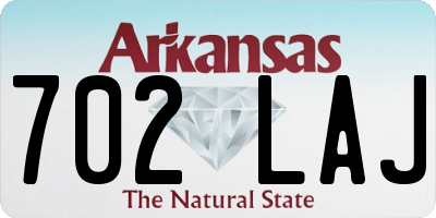 AR license plate 702LAJ