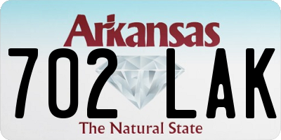 AR license plate 702LAK