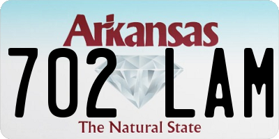 AR license plate 702LAM