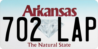 AR license plate 702LAP