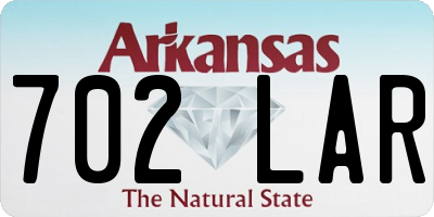 AR license plate 702LAR