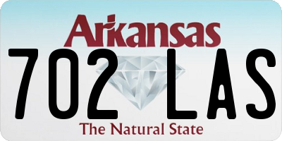 AR license plate 702LAS