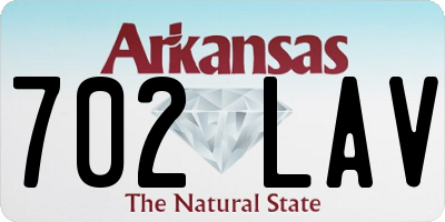 AR license plate 702LAV