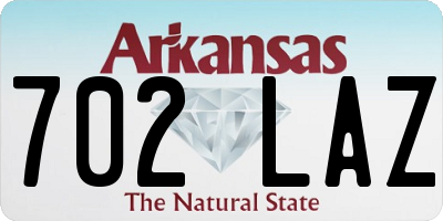 AR license plate 702LAZ
