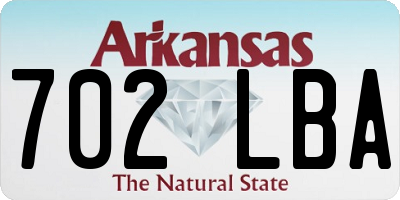 AR license plate 702LBA