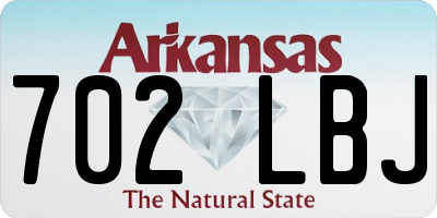AR license plate 702LBJ