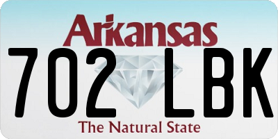 AR license plate 702LBK