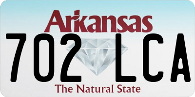 AR license plate 702LCA