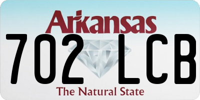 AR license plate 702LCB
