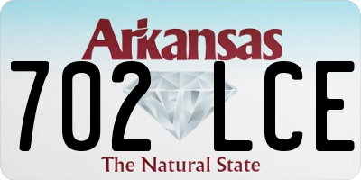 AR license plate 702LCE