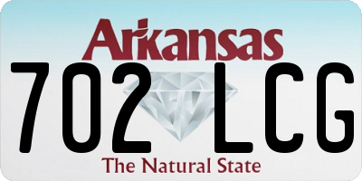 AR license plate 702LCG